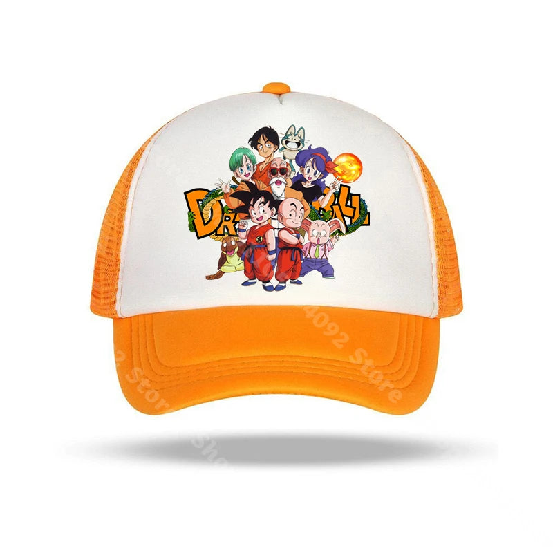 Dragon Ball-baseballkepsar med anime-karaktärer, solhattar för barn och vuxna, andningsbara sommarhattar i ledig stil, justerbara kepsar med skärm, presenter