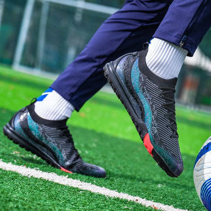 Men Professional Soccer Shoes FG/TF Football Boots Cleats Breathable Non-Slip Training Sneakers for Outdoor Grass Turf  Footwear