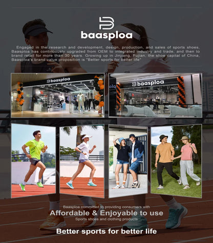 Baasploa Women Running Shoes Fashion Lightweight Mesh Non-slip Jogging Sneaker Female Outdoor Breathable Colorful Casual Shoes