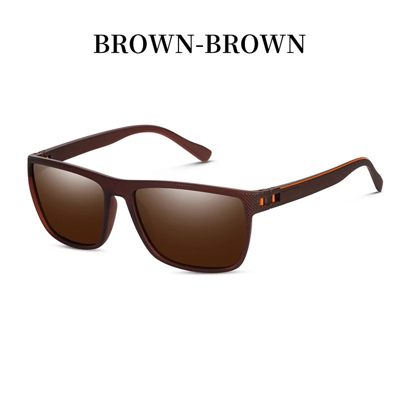 Fashion High Quality Brand New Polarized UV400 Sunglasses Men Women‘s Square Matte Frame Glasses