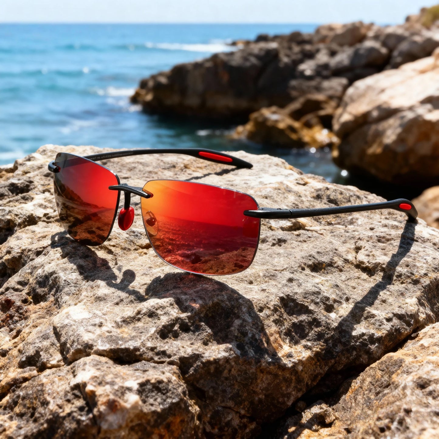 4PCS Ultra Light 11g TR90 Frameless Polarized Aviator Sunglasses - Flexible & Comfort Fit Unisex for Driving, Fishing, Outdoor
