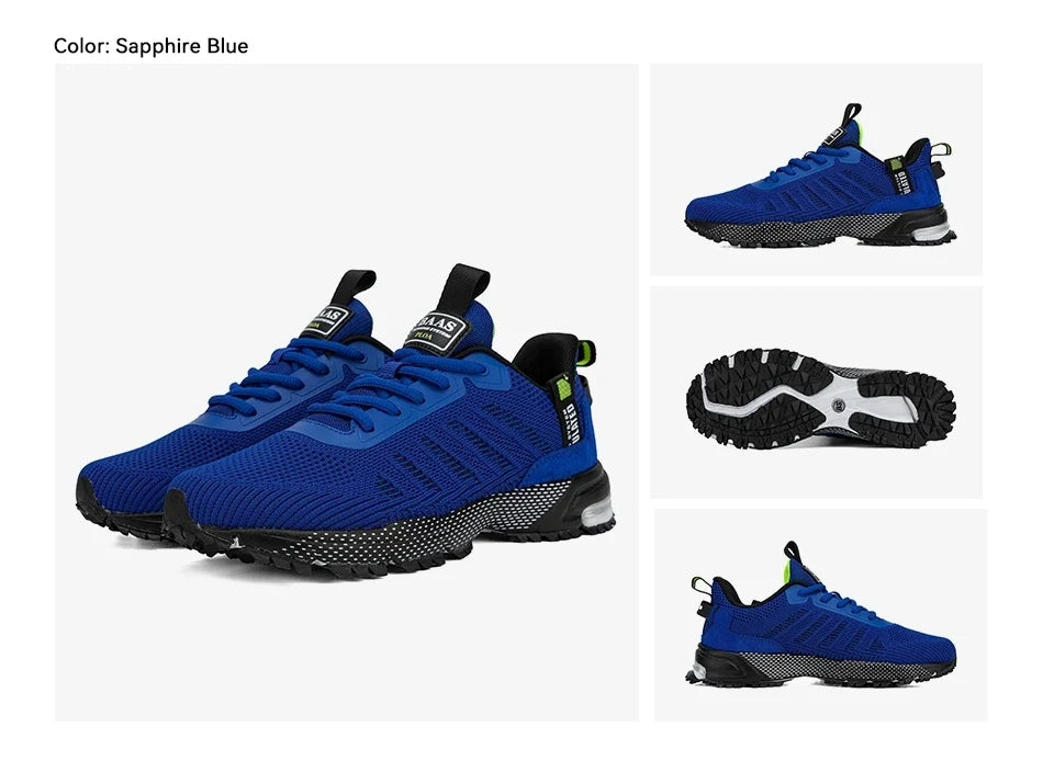 Baasploa professionele hardloopschoenen voor heren, lichtgewicht designer mesh sneakers voor heren, veterschoenen voor outdoor sport en tennis