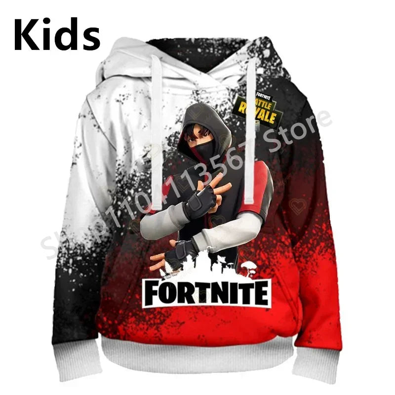 Llama Battle Royale Fortnite Hoodies, 3D Printed Sweatshirts for Men, Women, and Children, Boys and Girls Streetwear Pullover, Green Tops