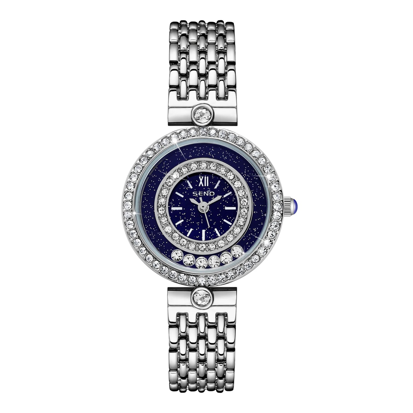 Women Bracelet Watches Silver Top Brand Luxury Ladies Wrist Watches Female Clock Full Steel Quartz Watches Elegant Fashion