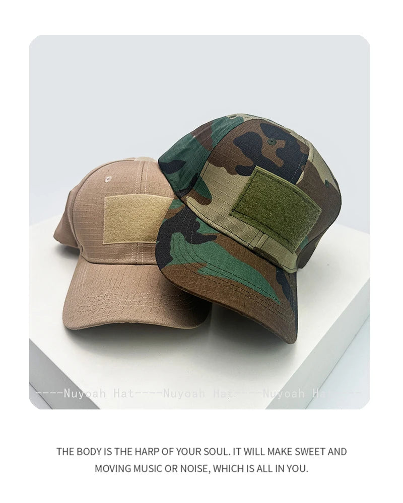 Velcro Strap CAMO Outdoor Baseball Hats Sunshade American New Unisex Versatile Sports Fashion Personal Peaked Caps Tactic Riding