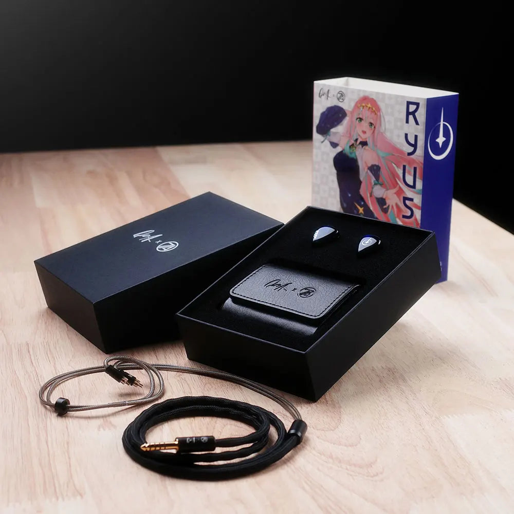 Nouveaux écouteurs intra-auriculaires QoA X 7th Acoustics Ryusei avec un seul transducteur dynamique plaqué or nano et câble HiFi