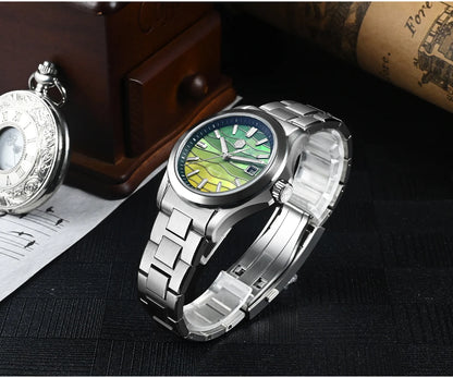 San Martin Official 39mm Guilloche MOP Dial Gada Watch Miyota 9015 Luxury Men's Automatic Mechanical Watches 10 ATM reloj SN0150