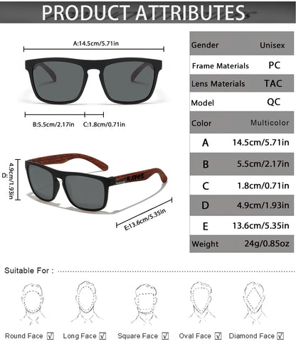 KAROS Polarized Sunglasses Unisex Car Driver Anti-Glare Goggles Outdoor for travel fishing beach UV400 eyeglasses