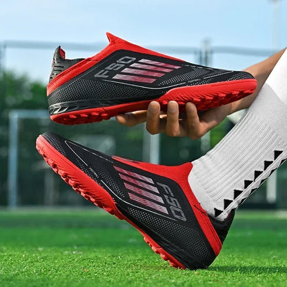 Nouvelles chaussures de football pour hommes, crampons de sport d'extérieur pour garçons et adultes, bottes de football d'entraînement respirantes, antidérapantes, à crampons longs, confortables