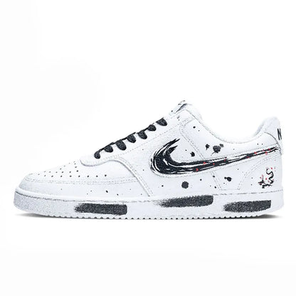 Po meri izdelani športni copati Nike Court Vision 1 Low v kitajskem slogu z ink wash in splatter vzorcem, odporni na obrabo, moški copati za rolkanje