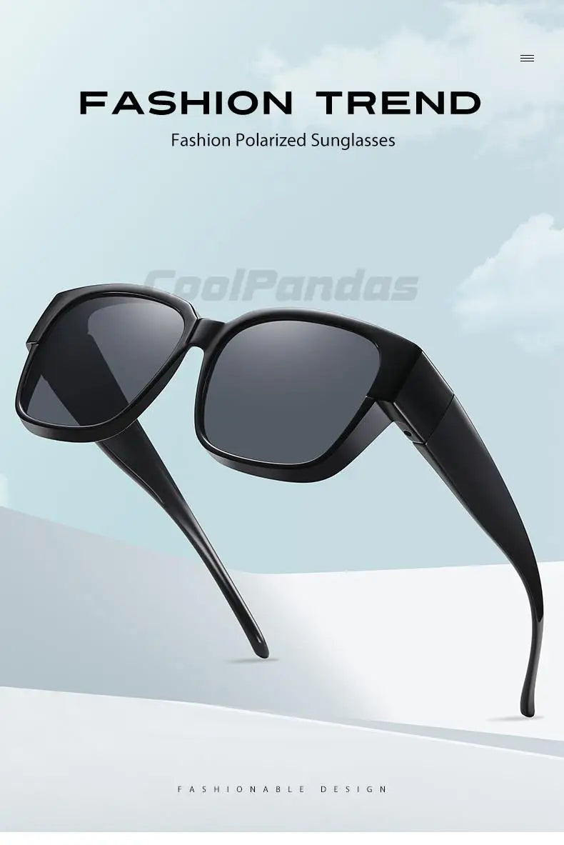 Fit Over myopia glasses cover Sunglasse Polarized Men Women UV400 Goggles Outdoor Travel Driving Anti-Glare Cover Sun Glasses