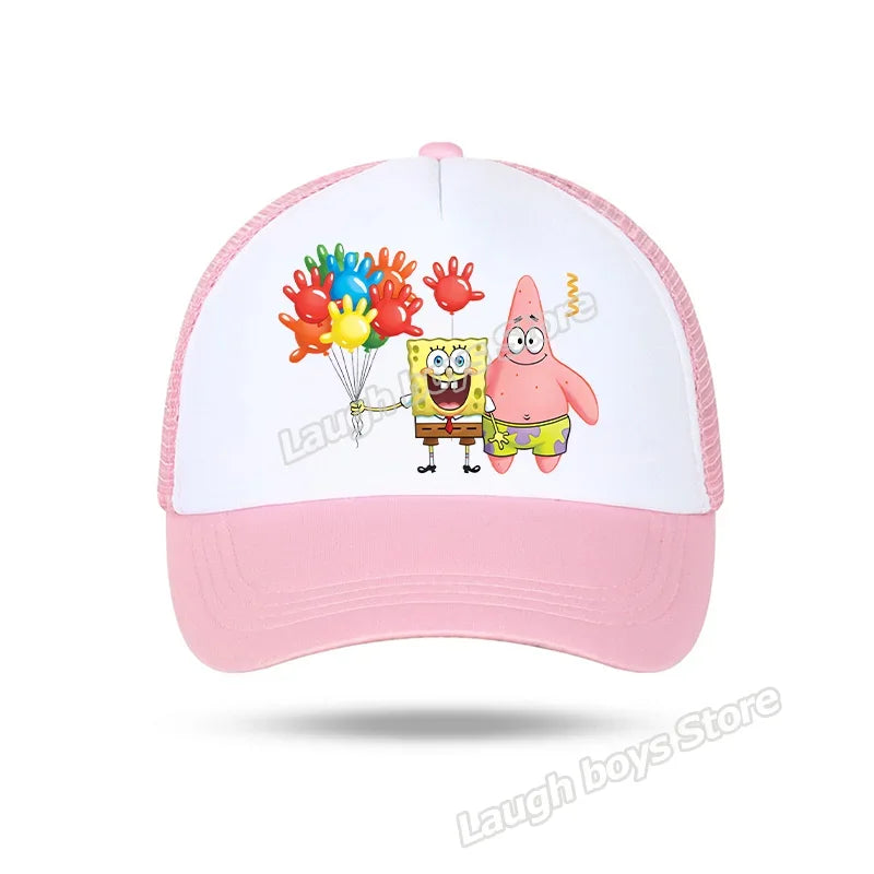 SpongeBobs SquarePants Casual Polyester Sun Hat Truck Driver Baseball Cap Universal Kid Peripheral Adult Anime Adjustable Sunhat