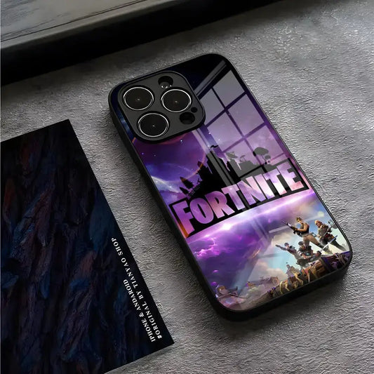Custodia per telefono B-Battle-R-Royales-F-FortniteS per iPhone 17 Pro Max 15 Pro 14 12 11 13 Mini X XR XS 16 Plus SE, cover in vetro