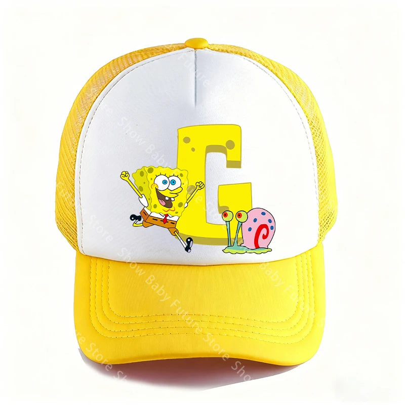 Spongebobs 4.72inch Baseball Caps for Adult Boys Kawaii Sports Breathable Mesh Hat Cute Cartoon Anime Sunbonnet Birthday Gifts