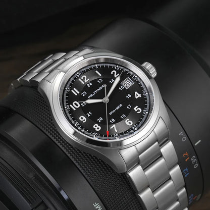 Militado ML08 Vintage Quartz Watch Ronda 515 Movement Ar Sapphire Mirror 38Mm Wrist Watch Date Super Luminous Waterproof Watches