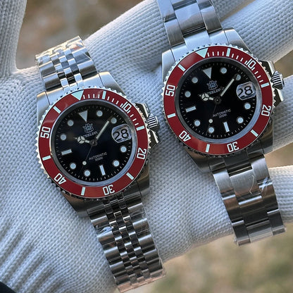 Steeldive Brand Watch SD1953C Red Bezel Diver Watch Men 300M Waterproof Sapphire Glass BGW9 Luminous NH35 Automatic Dive Watch