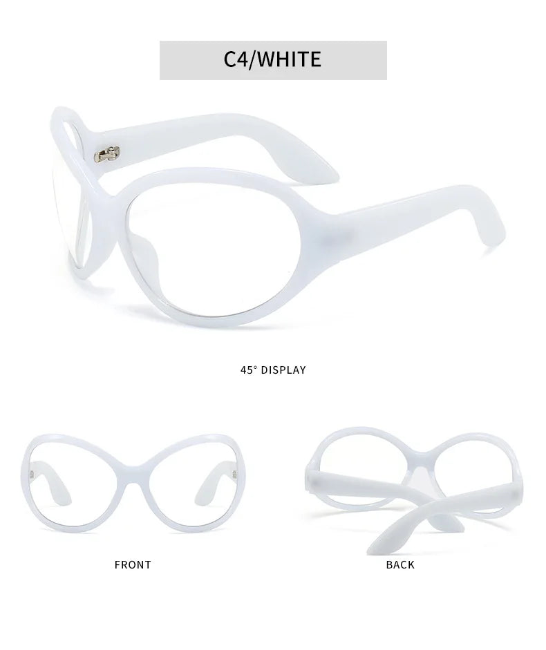 2026 Oversized Oval Sunglasses Goggle Women Men Luxury Brand Designer Sun Glasses Female Big Frame Y2K Eyeglasses De Sol Oculo