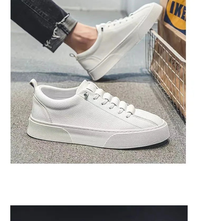 Sneakers da uomo, scarpe casual da uomo, ballerine da uomo, zapatillas da uomo, scarpe leggere in pelle PU traspiranti, scarpe da tennis sportive da uomo bianche