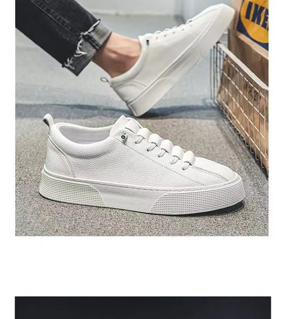 Sneakers da uomo, scarpe casual da uomo, ballerine da uomo, zapatillas da uomo, scarpe leggere in pelle PU traspiranti, scarpe da tennis sportive da uomo bianche