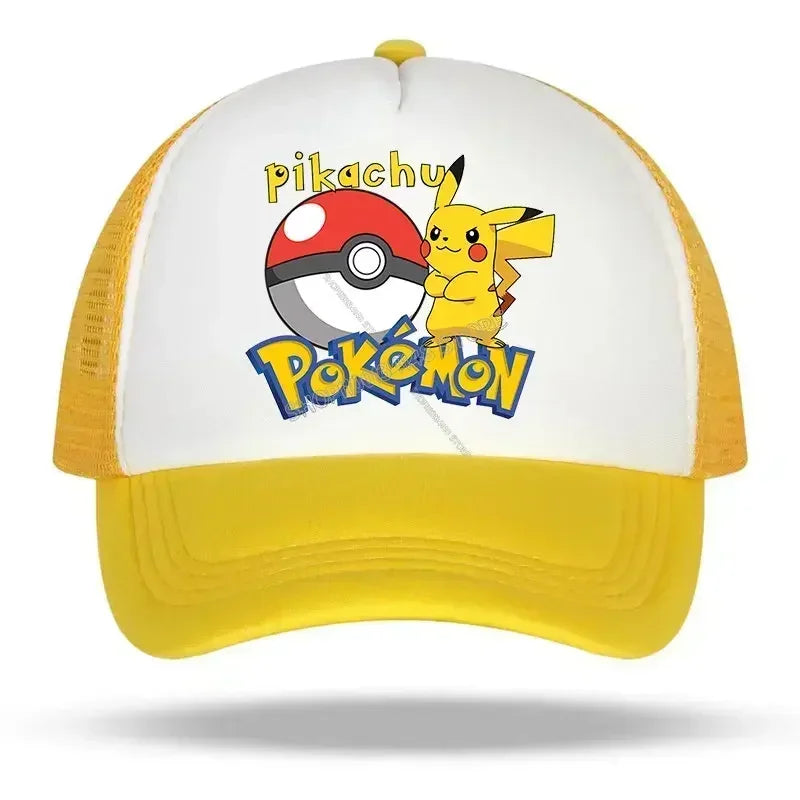 Pokemons Pikachu Baseball Cap Women Men Trend Anime Adjustable Hat Adult Summer Sunhat Outdoor Sport Breathable Shade Cap Gift