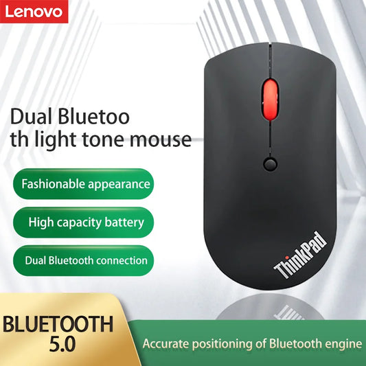 Lenovo ThinkPad Wireless Mouse 4Y50X88822 Dual Bluetooth Office Mouse Laser Mouse Black Ergonomic Laptop Mouse