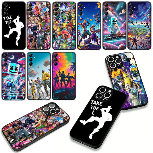 Custodia Game F-ForTnites Wallpaper per Samsung Galaxy A07 A13 A12 A23 A42 A50 A51 A52 A53 A70 A71 A72 A21S A04 Note 20 9 8 10