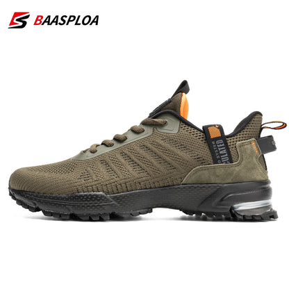 Baasploa professionele hardloopschoenen voor heren, lichtgewicht designer mesh sneakers voor heren, veterschoenen voor outdoor sport en tennis