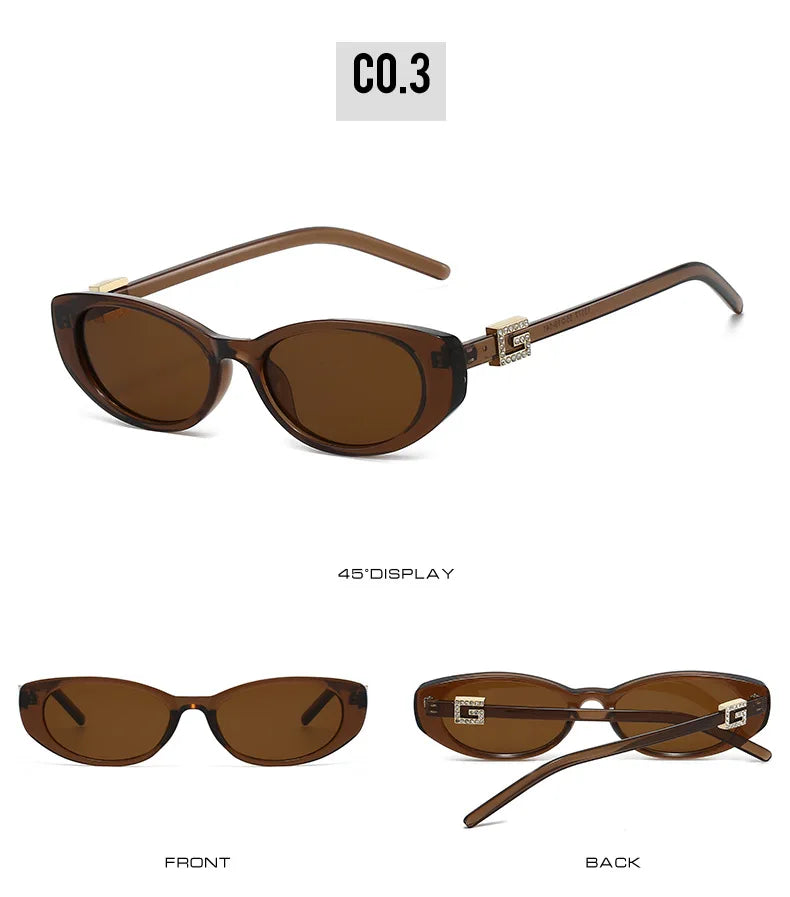 Sexy Cat Eye Sunglasses Women Vintage Small Frame Leopard Sun Glasses Female Black Shades Ladies Fashion Eyewear Oculus De Sol