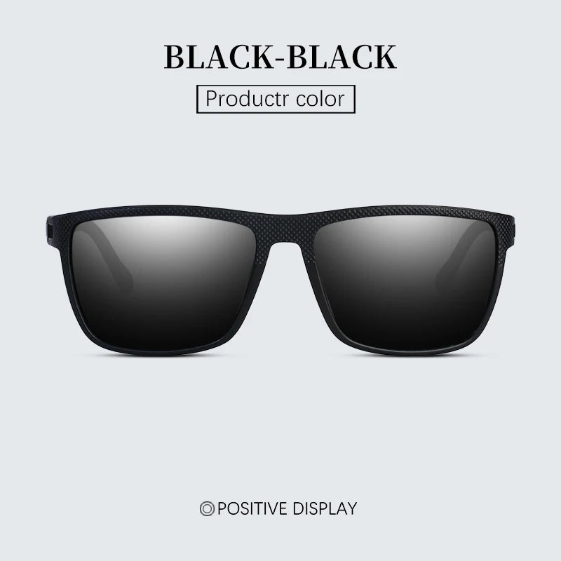 Fashion High Quality Brand New Polarized UV400 Sunglasses Men Women‘s Square Matte Frame Glasses