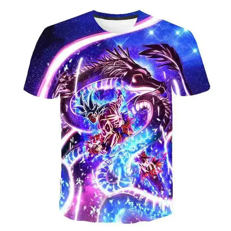 2024 New Fashion Dragon Ball 3D T-shirt Summer Short Sleeve O-Neck Goku Vegeta Men's Casual Shirt Boys' Produit gaming premium Fraquane