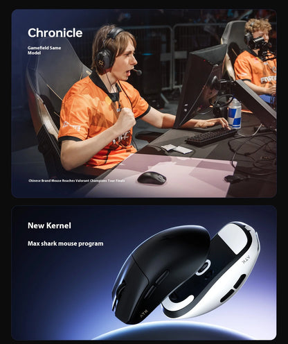 Mouse gaming ATK F1 V2 Ultra MAX wireless tri-mode PAW3950, dublu 8k, ușor, ergonomic, mouse esports, accesoriu PC personalizat