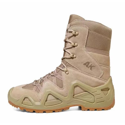 Lynjacye Mid Cut Green Combat Boots Men Women Size 39-46 Outdoor CS Training Hiking Shoes Desert Ankle Climbing Bota Masculina