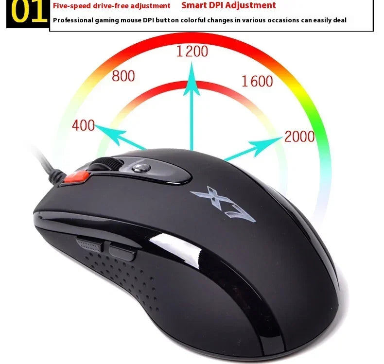 A4TECH Bloody X7-710K Wired Mouse 2000dpi Macro Programming Laptops Accessories CF/LOL/World of Warcraft E-sports Gamer Mouse