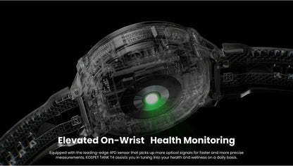 KOSPET Tank T4 Men's Rugged Smart Watch Military Grade Full Stainless Steel GPS 100M Waterproof 45M Freediving Health Monitor