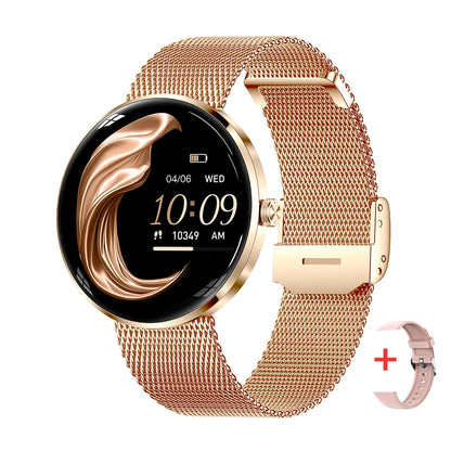 MEVADEN 8.5mm Ultra-thin Luxury Stainless Steel Smart Watch Women 1.43" AMOLED HD Screen Health Monitor Sport Smartwatch H33