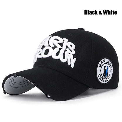 Mode, friluftsliv, sport, basebollkeps, unisex för män och kvinnor, universell bokstavsbroderi, justerbar snapback-keps
