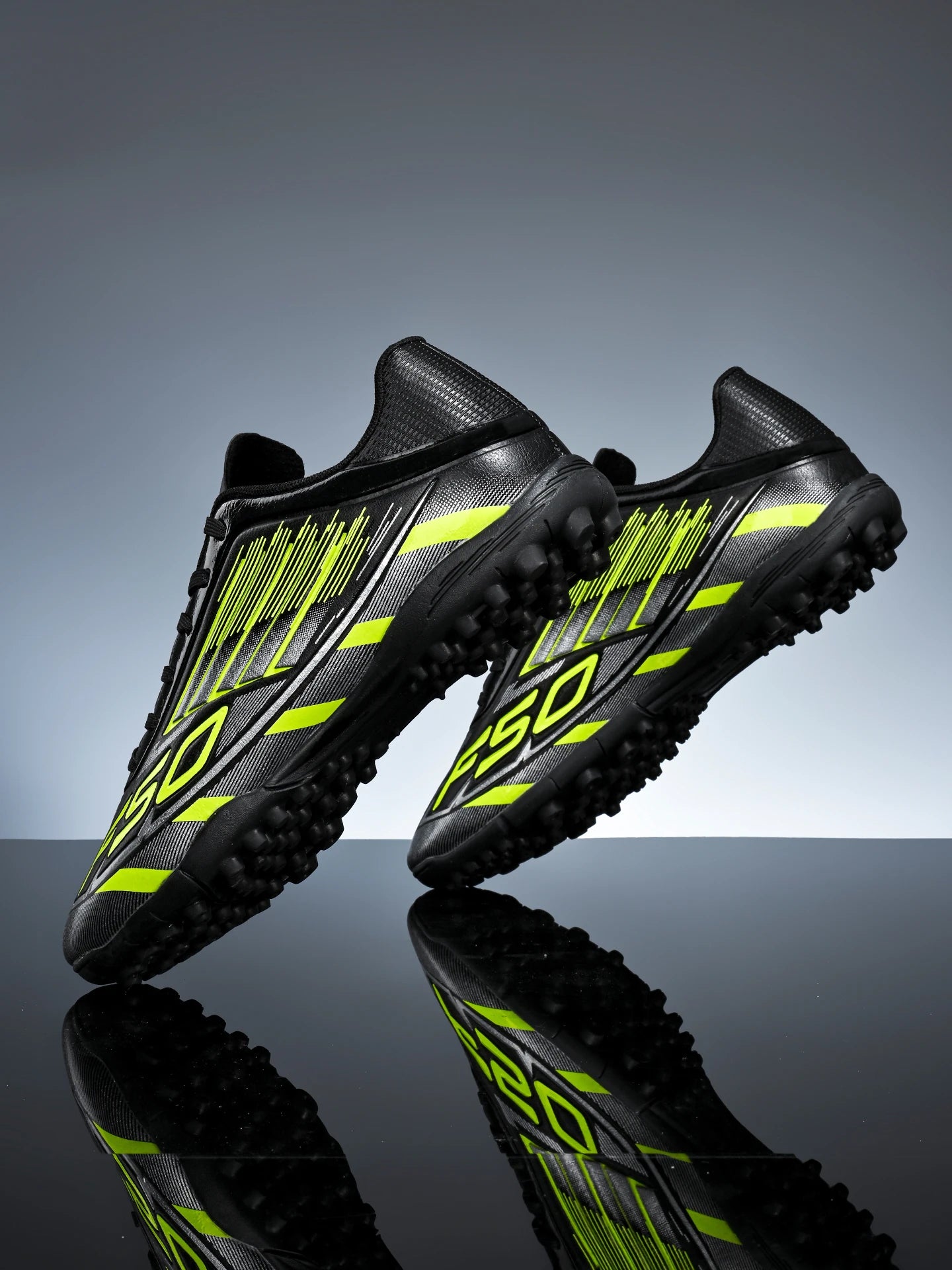TF Soccer Cleats Children Kids Boys Girls PU Fabric Upper Rubber Sole Non-slip Wear-resistant Training Shoes