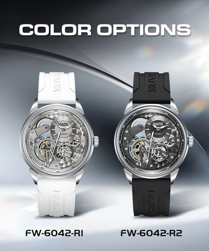 MARK FAIRWHALE Men’s Luxury Automatic Mechanical Watch  46mm Stainless Steel Business Wristwatch