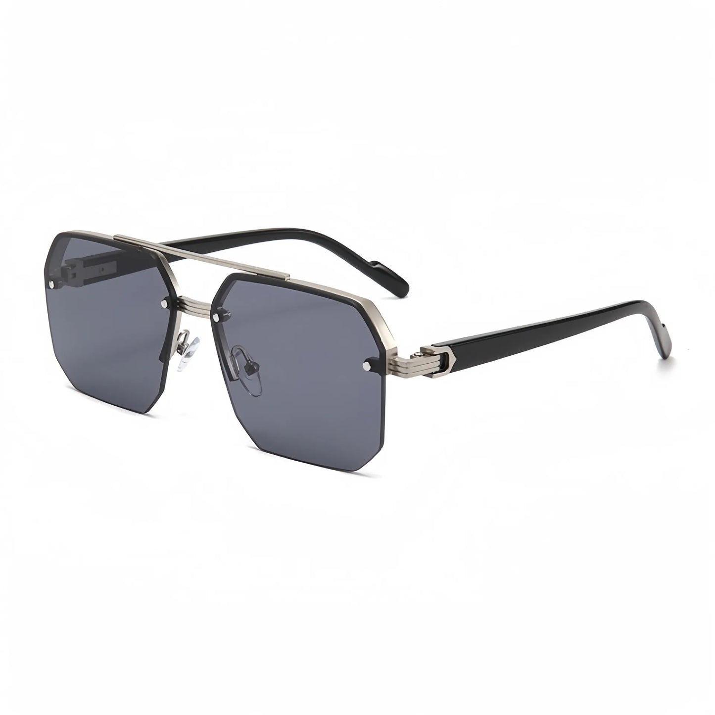 2026New Man Woman Sun Glasses Fashion Versatile UV400 Sunglasses High Quality Half-Frame Shades Unisex Double Beam Design Sunnie