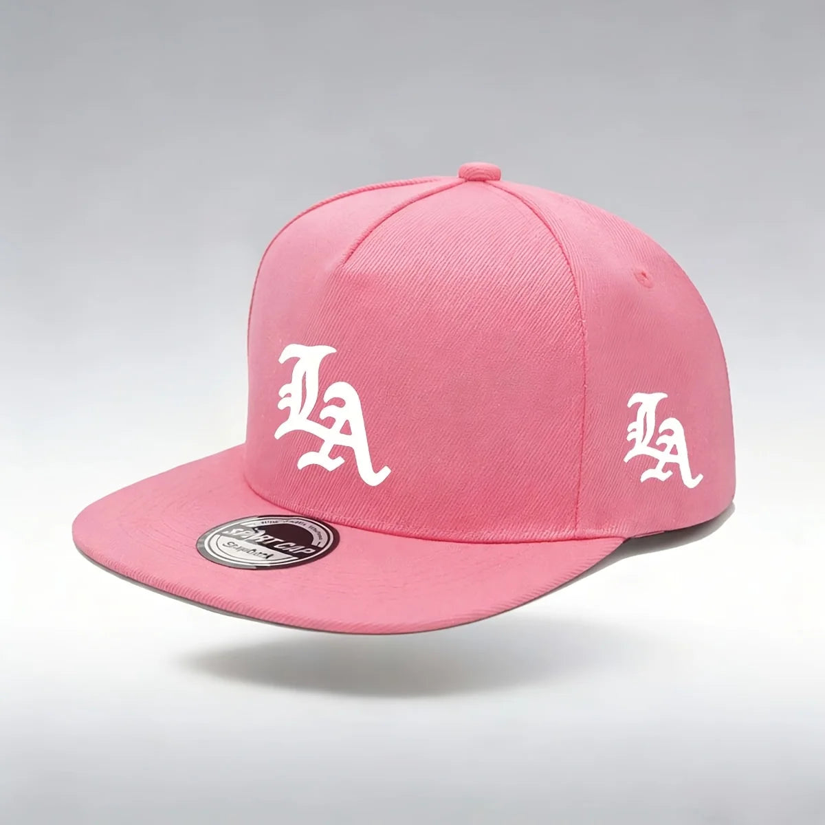 1pc "LA" Letters Print Snapback Cap-Adjustable,Funky Street Hip-Hop Style,Breathable Baseball Hat with Flat Brim for Men & Women