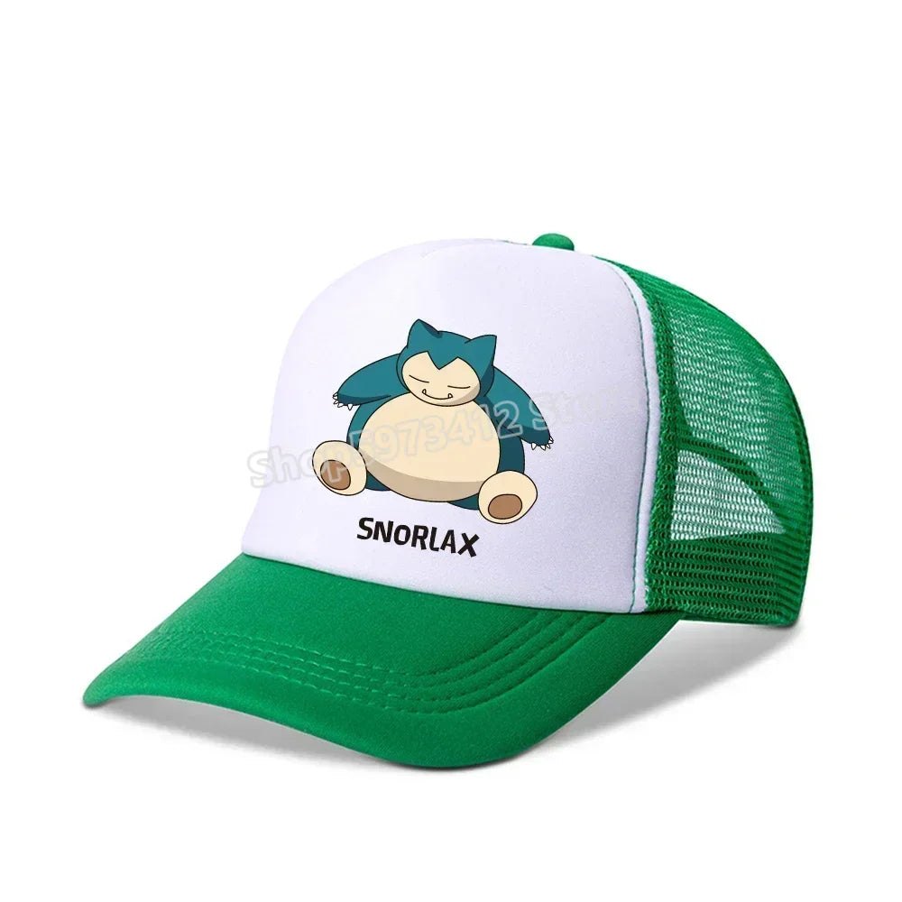 Pokemons Baseball Cap Pikachu Charizard Gengar Anime Peaked Hat Kid Adult Summer Outdoor Sport Hats Boy Casual Fashion Cap Gift