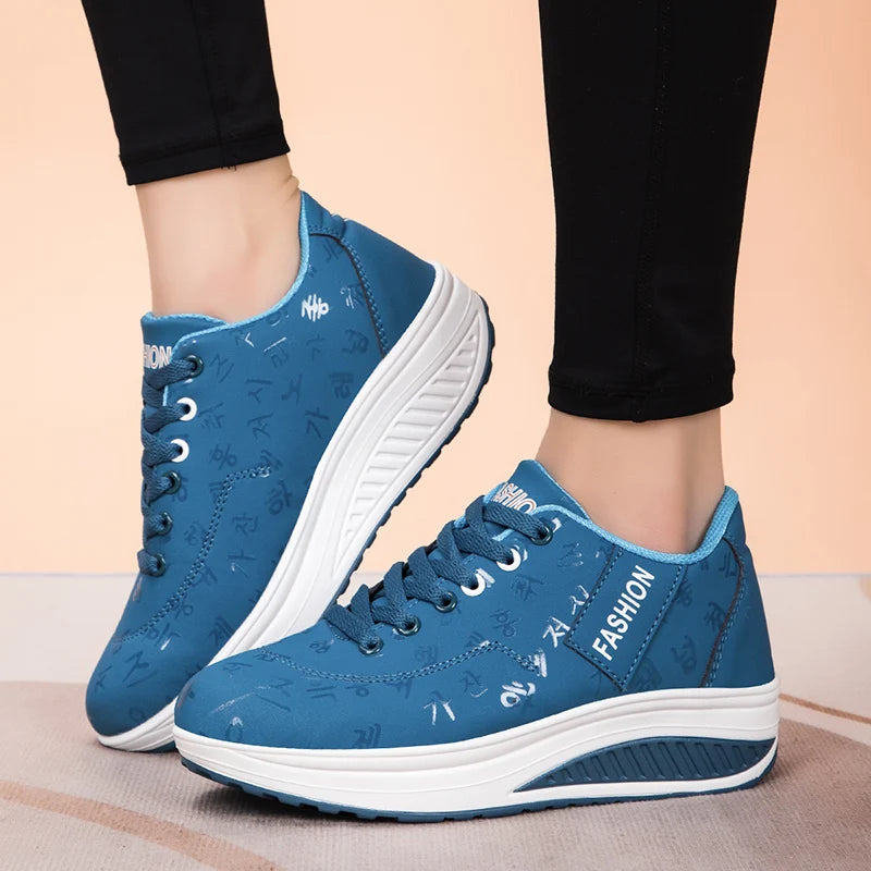Damen-Sneaker, modische vulkanisierte Damenschuhe, flache Damenschuhe zum Wandern, Plateauschuhe, Übergrößen, Zapatillas Mujer