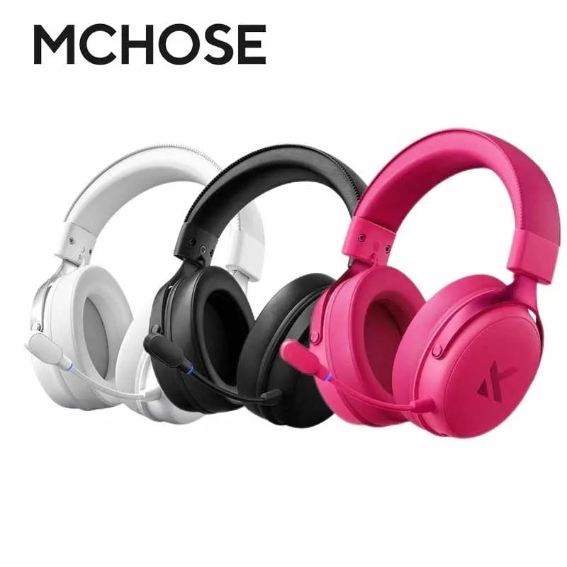 Casque de jeu MCHOSE V9 Pro E-Sports avec microphone, tri-mode, USB sans fil, son surround 7.1 canaux, écouteurs audio portables