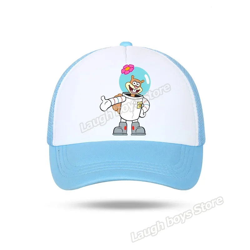 SpongeBobs SquarePants Casual Polyester Sun Hat Truck Driver Baseball Cap Universal Kid Peripheral Adult Anime Adjustable Sunhat
