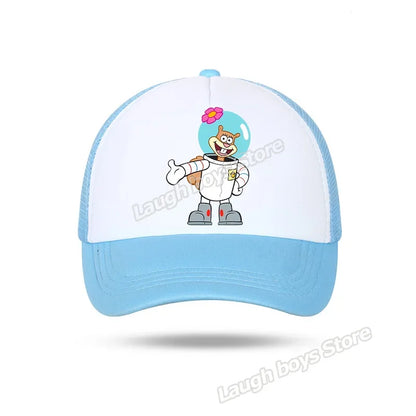 SpongeBobs SquarePants Casual Polyester Sun Hat Truck Driver Baseball Cap Universal Kid Peripheral Adult Anime Adjustable Sunhat