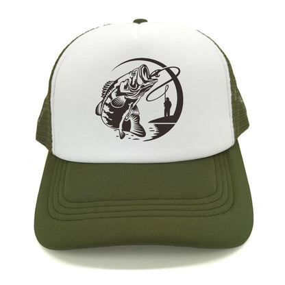Fiske-skelett-trucker-keps, sommar, herr, cool fiskarkeps, basebollkeps, unisex, utomhus, nätkepsar, MZ-238