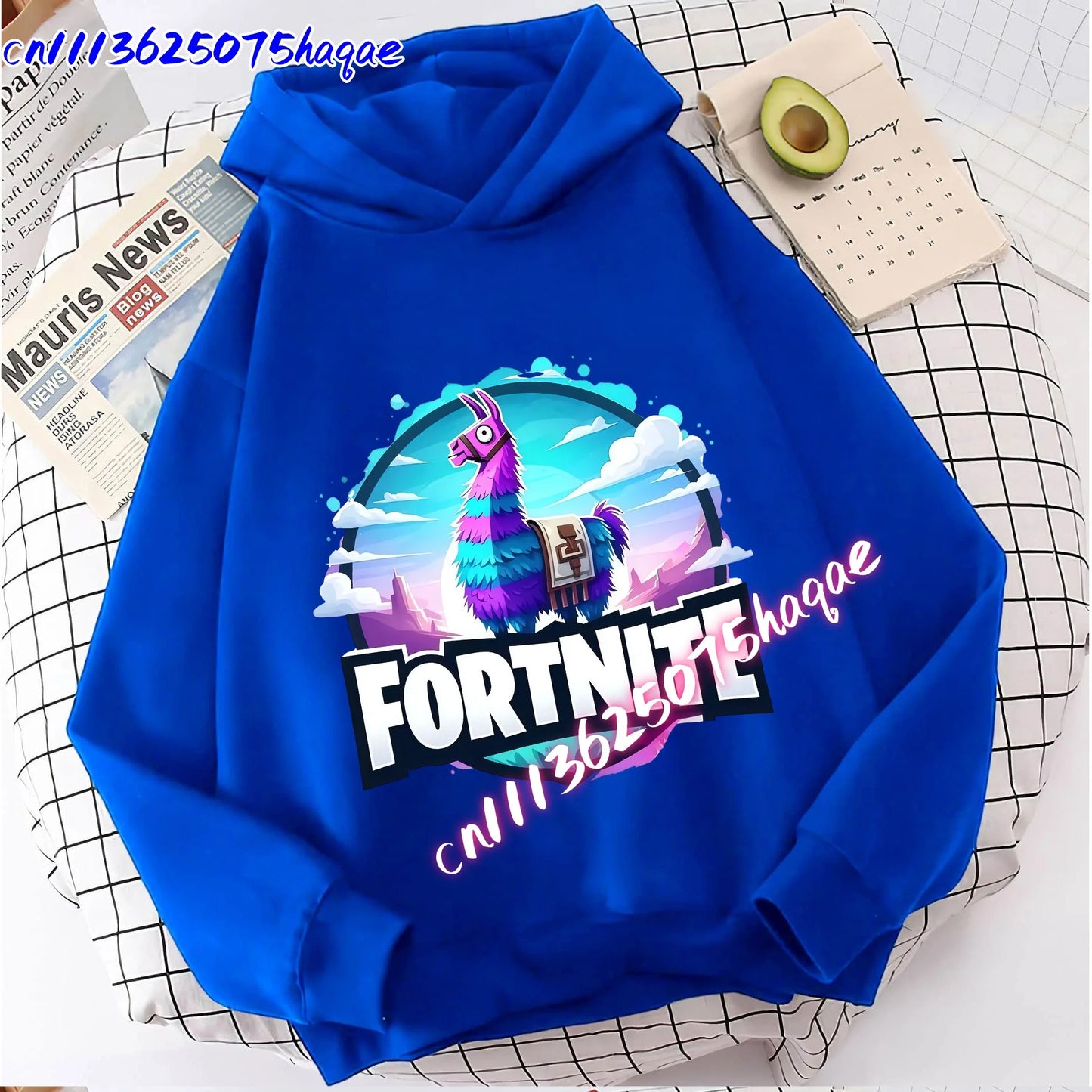Nova dječja majica s kapuljačom Fortnites s printom crtanog lika iz igre, jesenska ležerna gornja odjeća za djecu, zimska odjeća za dječake