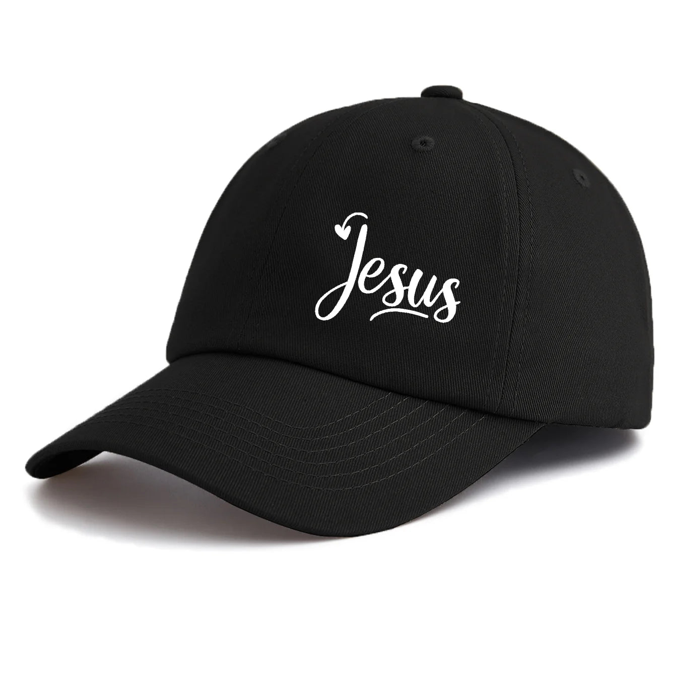 1pc JESUS Print Baseball Cap for Adults,Minimalist Retro Style Casual Soft Adjustable Dad Hat,Perfect As Gift