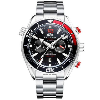 PAULAREIS P Brand Luxury Automatic Watch Men Fashion Calendar Waterproof Luminous Watch Stainless Steel Mechanical Watches Mens