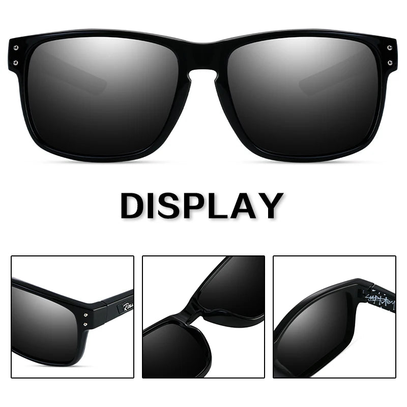 Men's Sunglasses New Arrival Square Polarized Sunglasses Goggles Sun Glasses TR90  With UV Protection